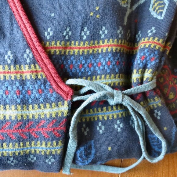 Gudrun Sjoden Blue Cardigan Sweater Jacket Size Small "Shacket" Knit - Picture 5 of 7